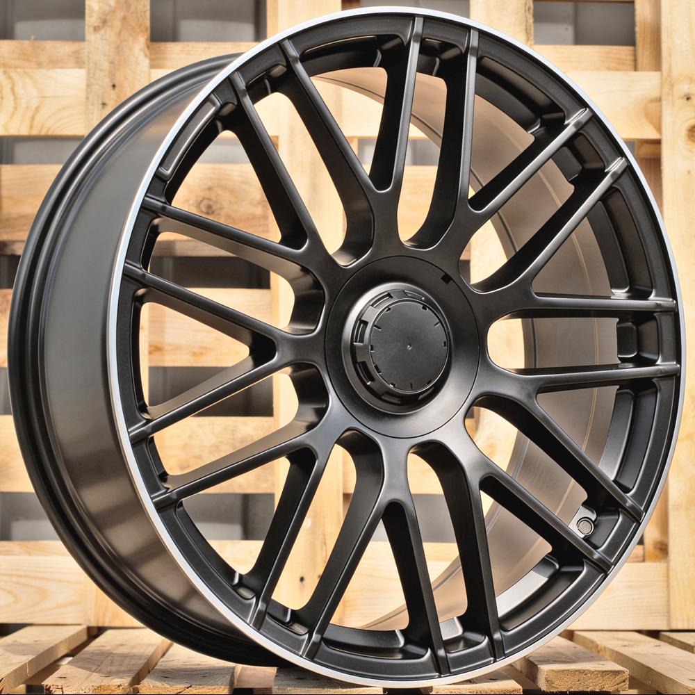 Alloy Wheel R18x9J  5X112  ET  50  66.6  B1268  Black Half Matt+Polished Lip (BLHMPL)  For MER  (P+Z1)  (Rear+Front)