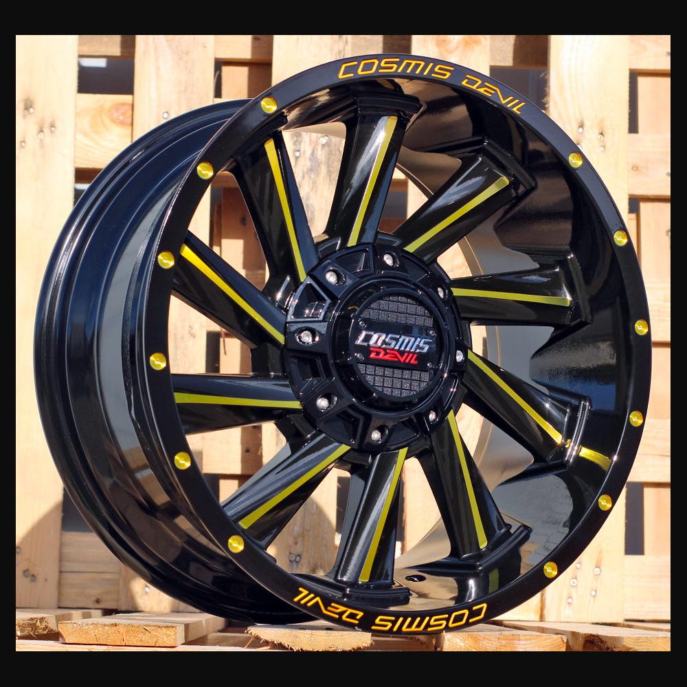 Alloy Wheel R18x9J  12X130/139  ET  0  106.1  B1323  Black Polished Gold Milling (MBYM)  For 4X4  (K3)  ((AKC 85 Eur))