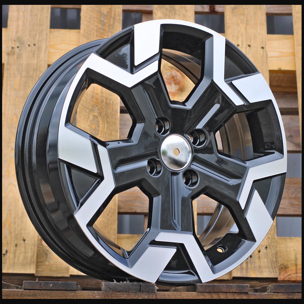 Alloy Wheel R16x6J  4X100  ET  40  60.1  B1407  Black Polished (MB)  For DACIA  (L6)