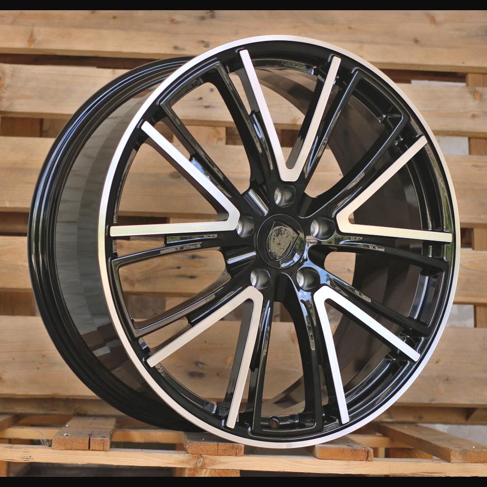 Alloy Wheel R21x11J  5X130  ET  65  71.6  CQRGW1058  (FB0618J)  Black Polished (MB)  For PORCH  (K7)  (FORGED (Rear+Front))