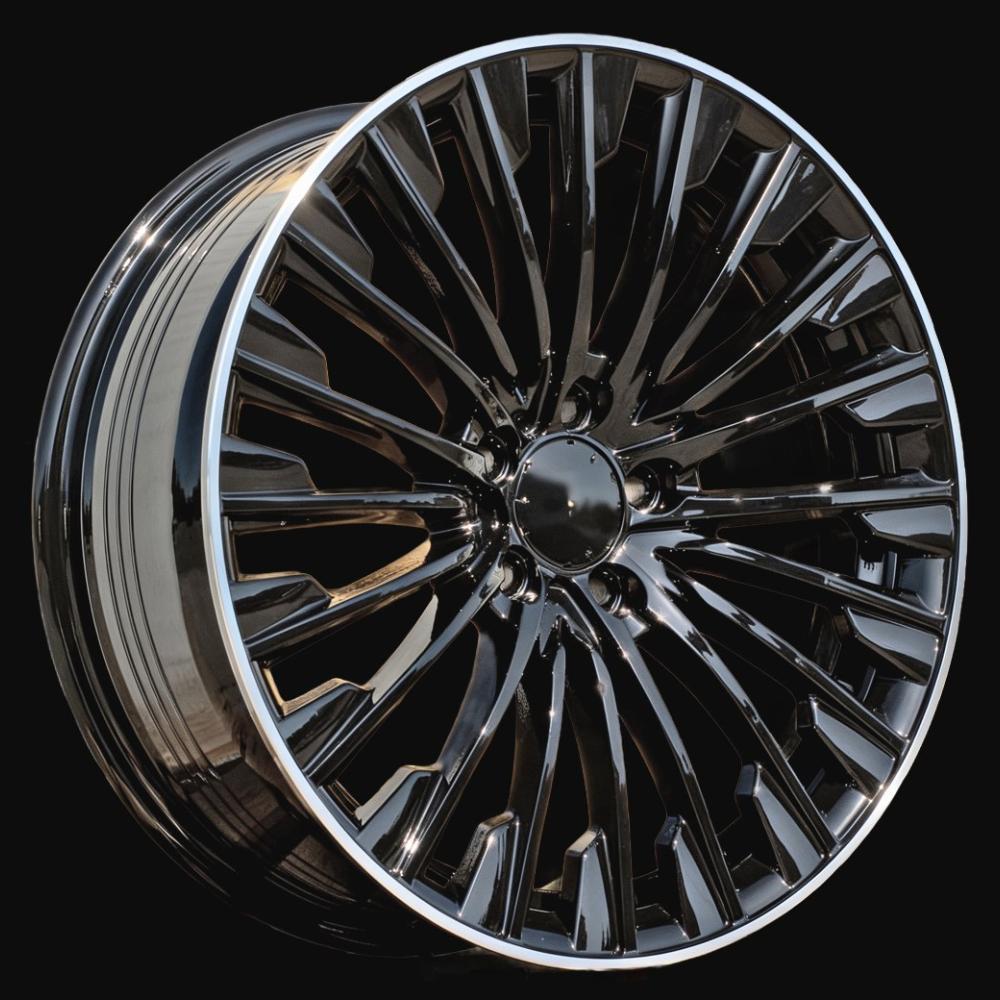 Alloy Wheel R20x8.5J  5X112  ET  35.5  66.6  FBX132  Black+Polished Lip (BLPL)  For MER  (Z7)  (HYBRID FORGED Front+Rear)