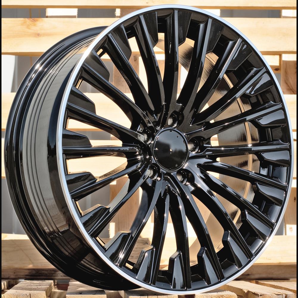 Alloy Wheel R20x9.5J  5X112  ET  51  66.6  FBX132  Black+Polished Lip (BLPL)  For MER  (Z7)  (HYBRID FORGED Front+Rear)