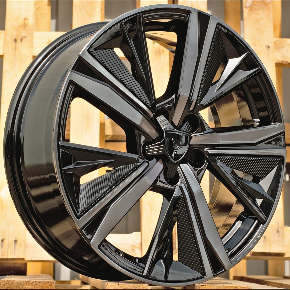 Alloy Wheel R17x7J  5X108  ET  44  65.1  Y1187  (IN5668)  Black+Tinted Face (BLTF)  For PEUG  (S+M)  (NEW Design Carved Spokes)