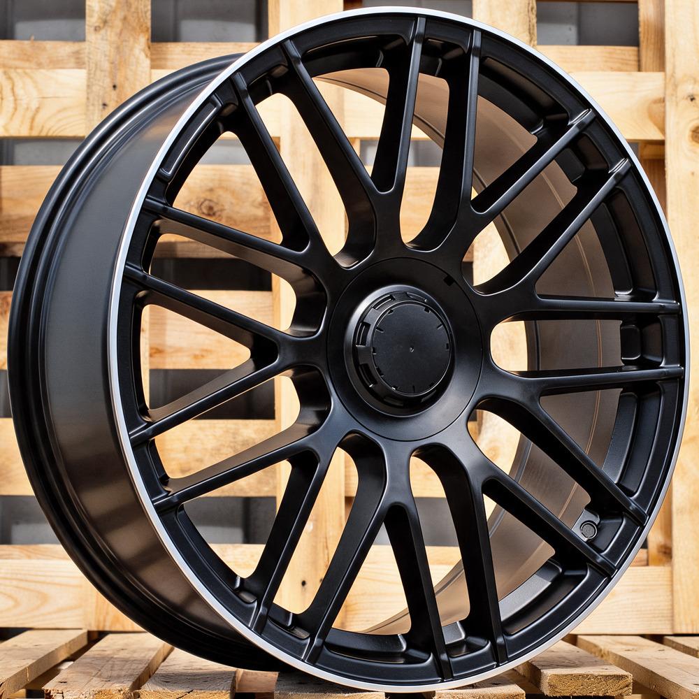 Alloy Wheel R18x8J  5X112  ET  45  66.6  B1268  Black Half Matt+Polished Lip (BLHMPL)  For MER  (P+Z1)  (Rear+Front)