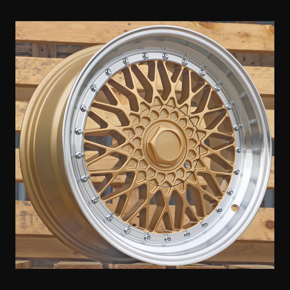 Alloy Wheel R18x8J  10X112/120  ET  35  72.6  BY479  (XF135)  Gold+Polished (YP)  For RACIN  (P2+R)  (BBS Style Rear+Front)