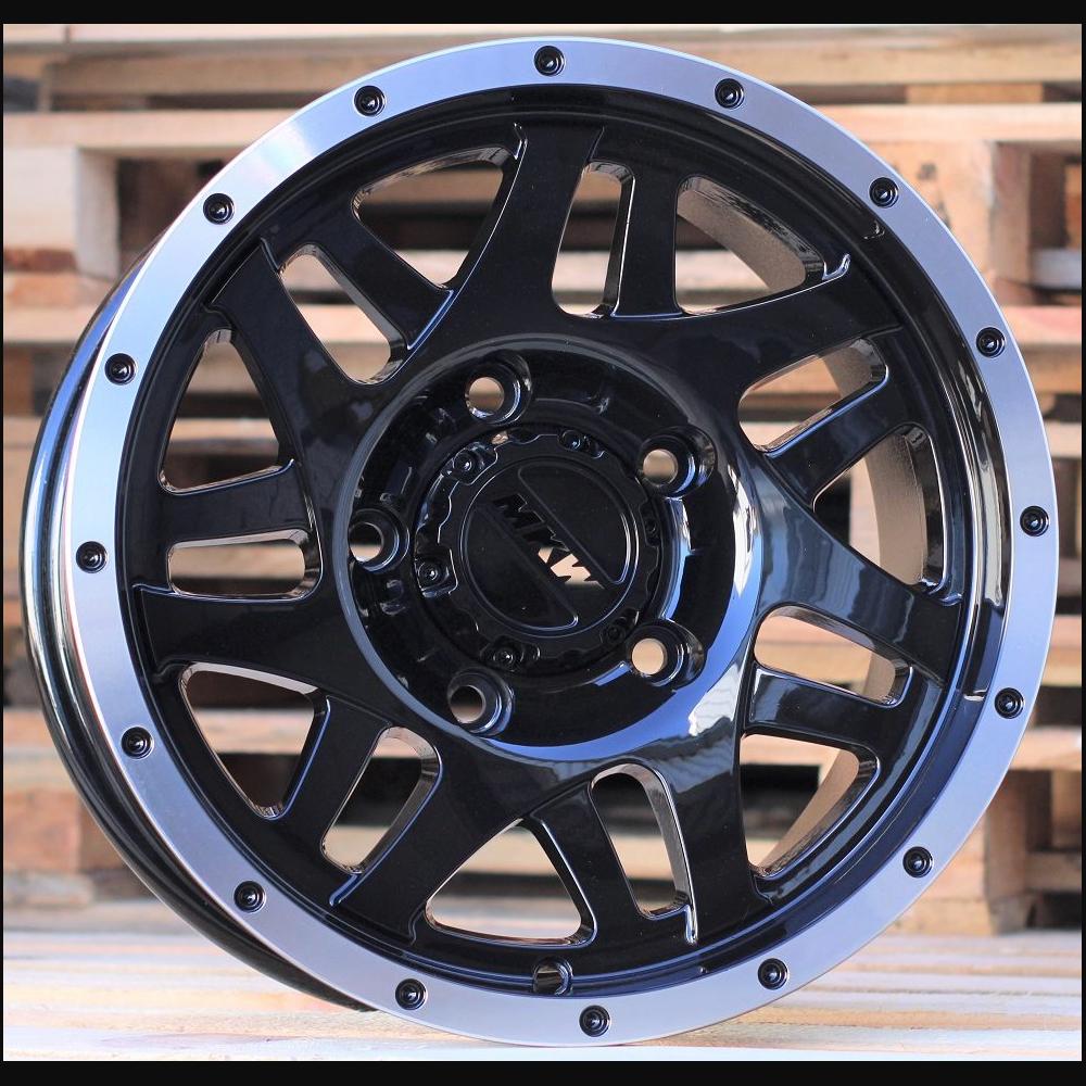 Alloy Wheel R15x8J  6X139.7  ET  0  110.1  Q1509  Black+Polished Lip (BLPL)  For 4X4  (P)