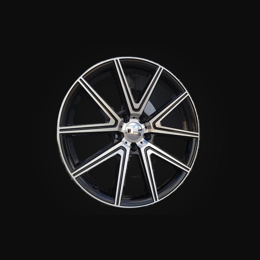 Ratlankis R18x8.5J  5X114.3  ET  35  67.1  XFE07  Black Polished (MB)  For RACIN  (K7)  (Rear+Front)