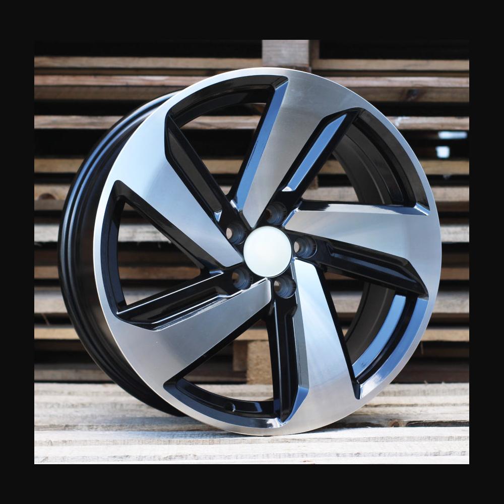 Alloy Wheel R17x7.5J  5X100  ET  45  57.1  XE271  (BK5503)  Black Polished (MB)  For VW  (P)  ((AKC 65 Eur))