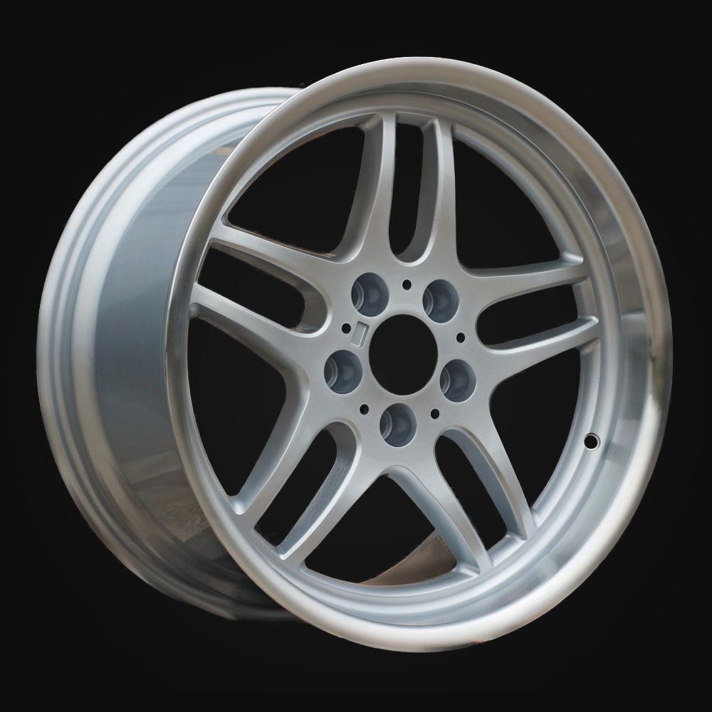 Wheel R18x9.5J  5X120  ET  20  74.1  A5913  (FBX121J)  Silver+Polished Lip (SP)  For BMW  (M)  (HYBRID FORGED Rear+Front)