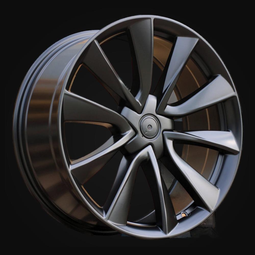 Wheel R18x8.5J  5X114.3  ET  40  64.1  B2046  (F8675)  Black Half Matt (BLHM)  For TESLA  (M)  (HYBRID FORGED Model 3)