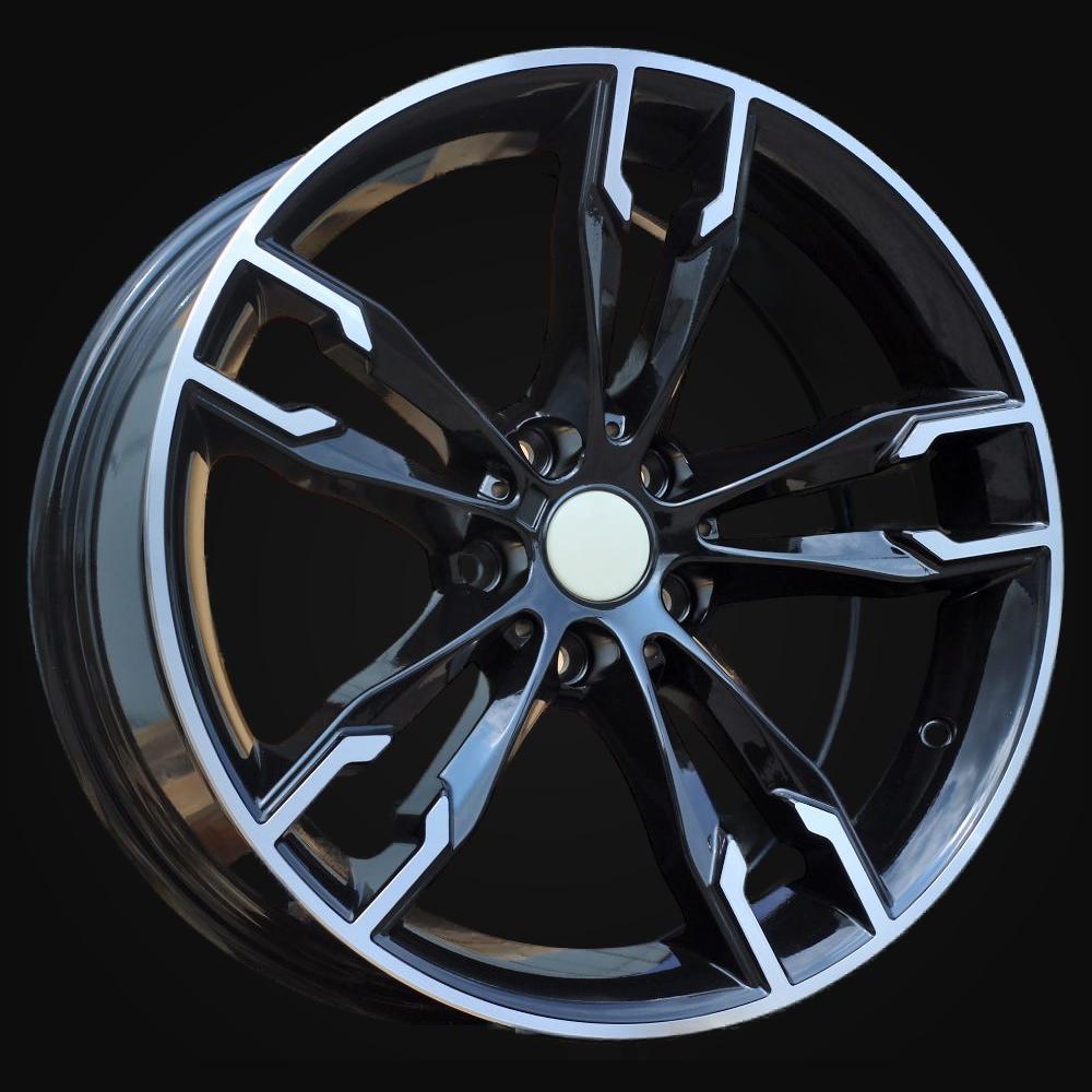 Ratlankis R17x8J  5X120  ET  20  74.1  B1257  (BK5255)  Black Polished (MB)  For BMW  (P)
