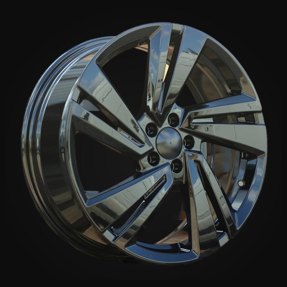 Ratlankis R18x7J  5X100  ET  39  57.1  3S1282  Black (BL)  For VW  (D4)  (T-Cross HYBRID FORGED)