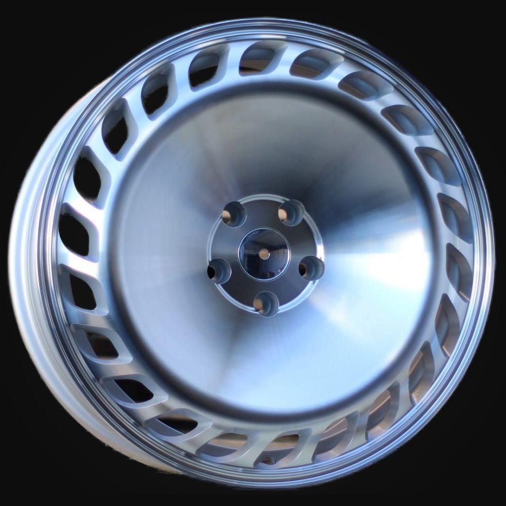 Ratlankis R19x8.5J  5X112  ET  35  66.5  B1329  Machined Silver (MS)  For RACIN  (A)  (STYLE RONAL)